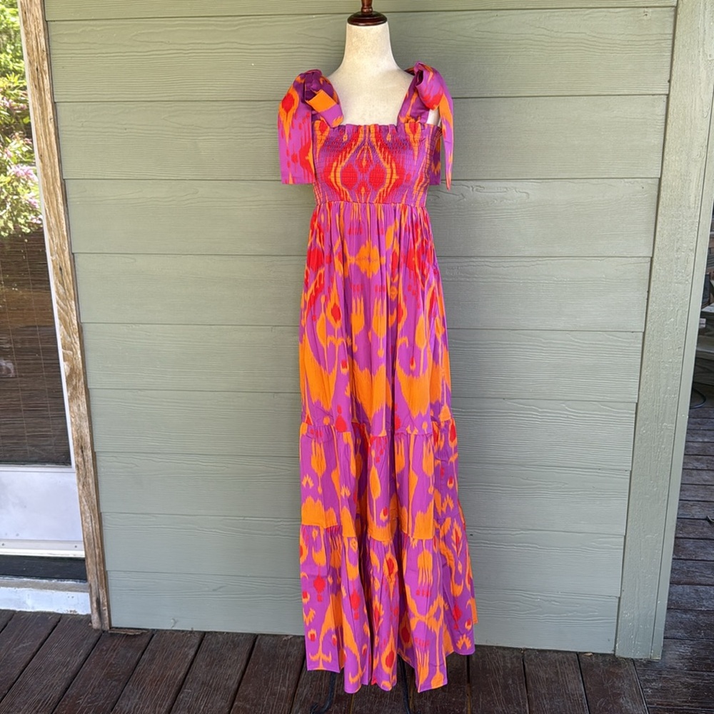 Sheridan French “Kelly” Dress in Sunset Ikat - Picture 2 of 9